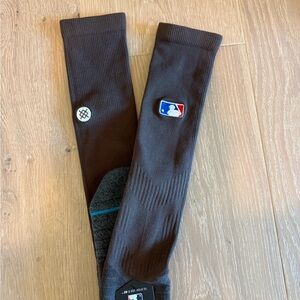 Official MLB Stance Men's Athletic Baseball Socks - Dark Brown